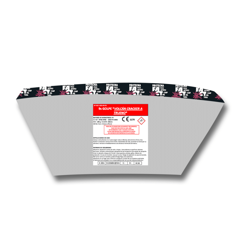 PANTALLA 9d 30mm  -VOLCÁN CRACKER A TRUENO-