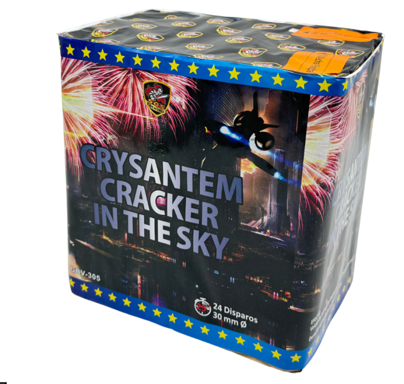 BATERÍA 24d 30mm   -CRYSANTHER CRACKLING SKY- (CRACKER)